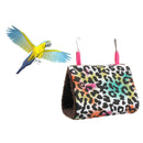 Pet Bird Parrot Budgie Hammock Cage Hut Tent Bed Hanging Cave Bed Leopard S