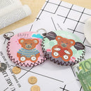 2pcs DIY Full Drill Diamond Painting Cute Bear Leather Wallet Bag Pendants
