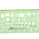 2 Pcs Plastic Drawing Ruler Geometric Template Ruler Stencil Measure Tool