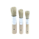 3Pcs Wooden Stencil Brush Hog Bristle Brushes Acrylic Watercolor Oil Painting FT