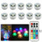 10Pcs Waterproof Remote Control Colored LED Light Boundary Accent EFX Set N6I9