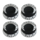4 Piece Black Speed Control Knobs Volumes Tones - Electric Guitar Parts