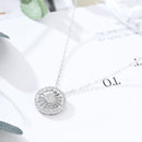 Fashion Women Cubic Zirconia Round Ring Pendant Necklace Daily Jewelry Gift