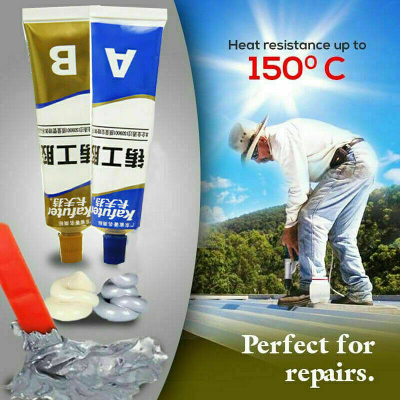 2Pcs Strong A&B Adhesive Gel Industrial Heat Cold Resistance Metal Repair Paste