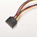 Popular 15 Pin SATA Male to SATA Female 1:2 Y Splitter Power Cableã€New OZ
