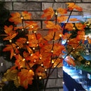 LED Maple Leave String Light Battery Powered Vase DIY Decor Xmas Fairy Lamp