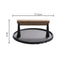 1x Professional BBQ Steak Meat Grill Press Cast Iron W/Wooden Handle