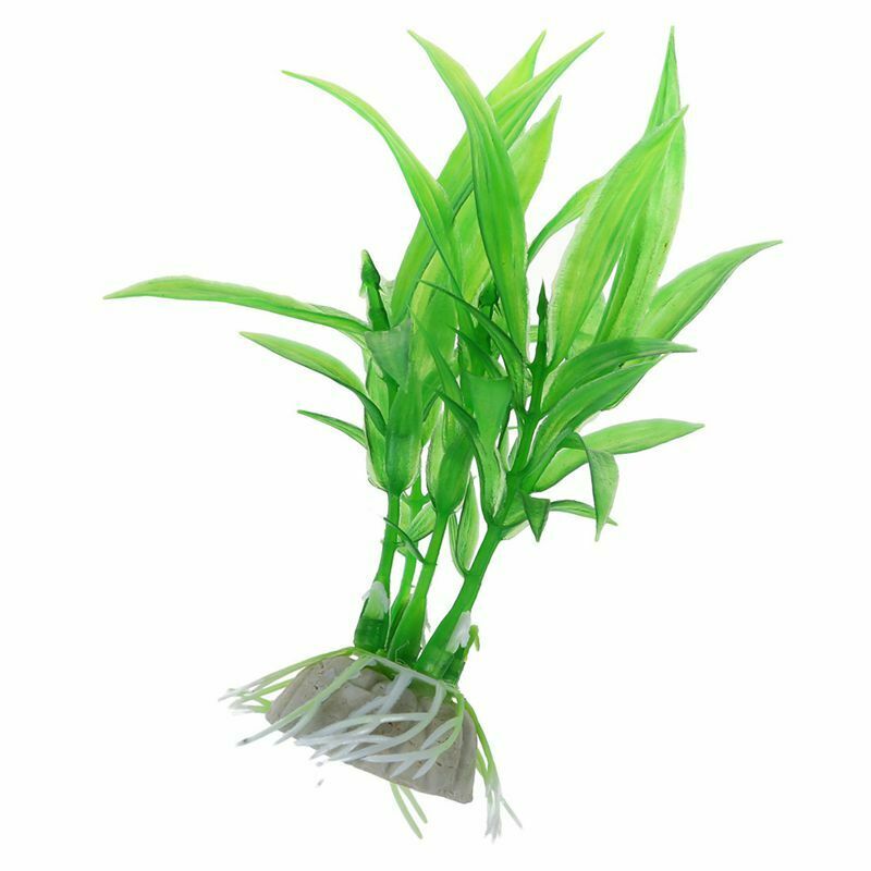 Fish Tank Aquarium Ornament Plants, Pack of 5pcs Green