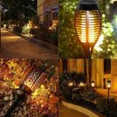 Solar LED Flickering Landscape Lamps Dancing Flame Torch Garden Light