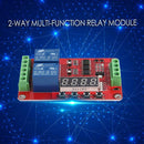 12V Multifunction 2 Channel Delay Self-Locking Circulate Time Relay Module