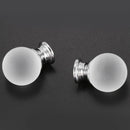 8-IN-1 Diameter 30mm Clear Round Ball Crystal Glass Cabinet Knob Cupboard D