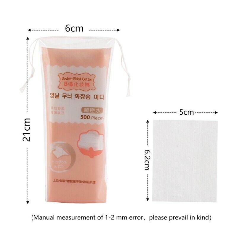 500Pcs/Bag Korean Facial Organic Cotton Pads Facial Cleaning Nail Polish Re H4G4