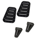 Black Intake Grille Cover & Engine Cover Hinge 4x for 1/10 TRX-4 RC Car Buggy