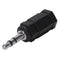 2.5mm Stereo Female to 3.5mm Stereo Male Plug Jack Audio Adapter, Black I7D6