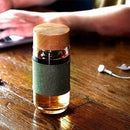 400Ml Glass Water Bottles with Stainless Steel Filter Tea Infuser Outdoor P A7V2