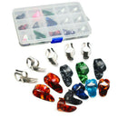 15pcs Colorful Thumb Picks Finger Nail Plectrum Set For Guitar Bass Banjo