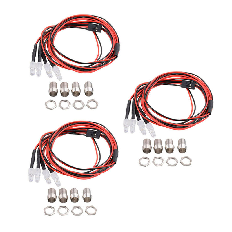 RC 12 Led Headlights Kit Roof Light for 1/5 1/8 1/10 1/12 1/16 RC Vehicle