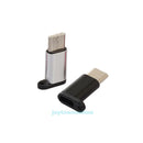6pc Aluminum USB 3.1 Type C Male to Micro USB Female Adapter Converter Connector