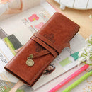 Korean Style Makeup Cosmetic Retro PU Leather Pen Pouch Pencil Bag T7P7. A1 B6K0