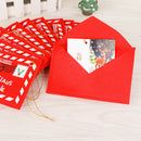 2pcs/Lot Christmas Santa Letter Envelope Greeting Cards Candy Bag Xmas Ornament