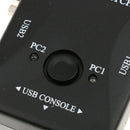2 Port USB VGA KVM Switch with Cables Mouse Keyboard Monitor Plug & Play