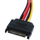 15Pin SATA Male to Double 4 Pin Molex Female IDE HDD Power HardDrive Ca-3C