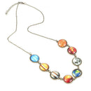 Trendy Universe Solar System Planet Galaxy Space Glass Pendant Lumious Necklace