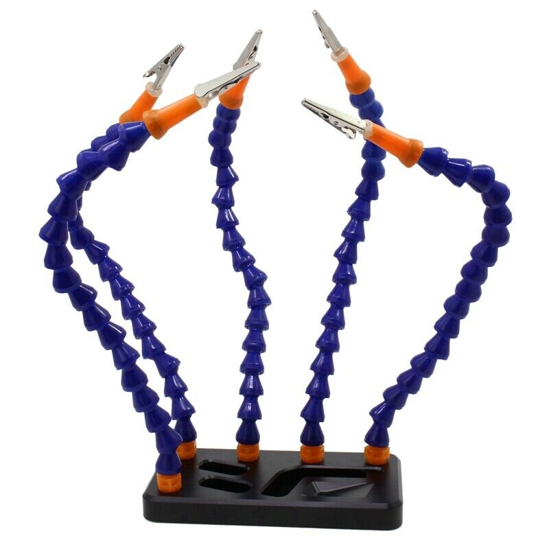 Five Arms Helping Hands Soldering Station Third Hands Non-Slip Aluminum Bas Z4A5