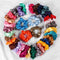 100x Colorful Satin Silky Scrunchies Hairband Womens Girls Ponytail Holder