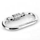 25KN Abeseiling Rock Tree Climbing Carabiner Steel Screw Locking Equipment
