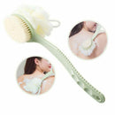 1X(Shower Brush With Bristles And Bath Balls, Back Bath Net With A Long-Sle