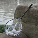 Leo Fly Fishing Net Fish Landing Net With Folding Aluminum Handle And Soft