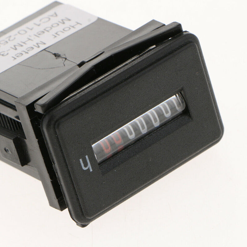 Mechanical Hour Meter Gauge Professional Engine Hourmeter AC110-250V for Boat
