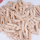 50x Small Wooden Cloth Photo Paper Peg UI Clothespin Craft Clips Memo Clip Delux