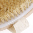 Natural Bristle Body Clean Brush Long Handle Wooden Spa Shower Brush ScrubbeY Ew