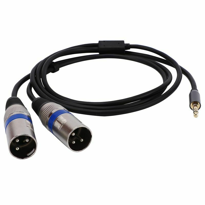 Multi-Function Audio Cable 3.5/6.35mm Male Jack to Double XLR Male Jack Cab