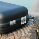 1pcs Utility Black Fishing Tackle Box Lures Hooks Hard Plastic 8 Compartmen M3C3