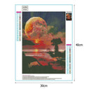 5D DIY Full Drill Diamond Painting Sunset Glow Cross Stitch Embroidery Kit