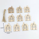 10pcs/bag DIY Wooden Clip Christmas Tree Pendant Handmade Pendant Gifts (G) A