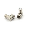 5PCS Right Angle TV Aerial F Connector Adapter RF Coaxial TV Cable Male  LJU