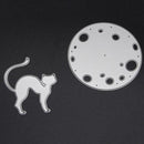 Round Cat Metal Cutting Dies Stencil DIY Scrapbooking Embossing Paper Craft