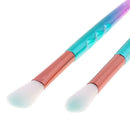 10pcs Mermaid Tail Cosmetic Brush Soft Nylon Hair Diamond Moon Brushes Set