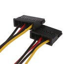 4Pin IDE Molex to 2 Serial ATA SATA Y Splitter Hard Drive Power Supply Ca Kw