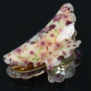 Violet flower pattern Plastic hair clip for ladies V6G1