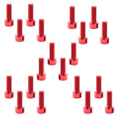 Set of 20 Lightweight Montain Bike Water Bottle Cage Holder Bolts Screws Red