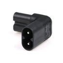 Updown angled IEC 320-C8 male plug to C7 female power socket adapter converterâ„–[