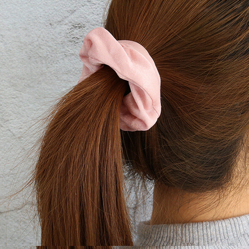 8Pcs Hair Scrunchie Elastic Tie Loop Ring Scrunchy Hairband Accessories