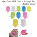 10Pcs Mini Plastic Baby Milk Teeth Holder Organizer Box Save Tooth Storage CasOZ