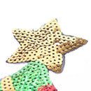Merry Christmas sequins Xmas tree cartoon happy diy applique iron on patch sew &