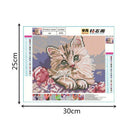 2pcs DIY 5D Diamond Embroidery Painting Set Diamond Cat Flower Mosaic Crafts